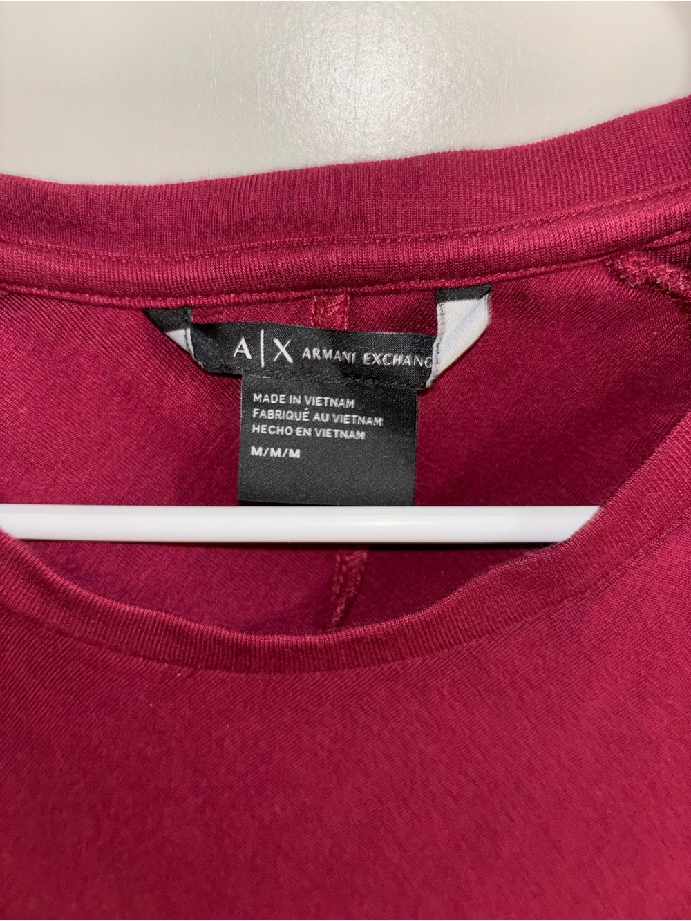 A/X Armani Exchange Women’s Burgundy Midi Knit Dress - Picture 3 of 5